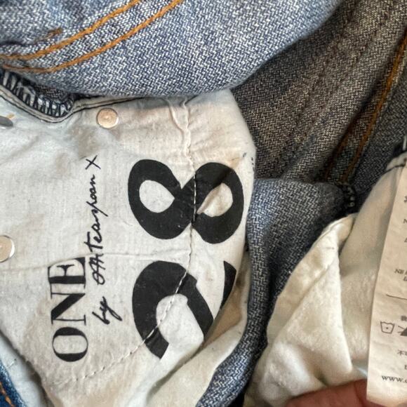 ONE By One Teaspoon Distressed zip ankle low rise Trashed Free Birds J2 2204 - Picture 3 of 15